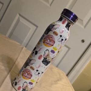 Anna Colorful French Bulldog Bottle with Purple Lid